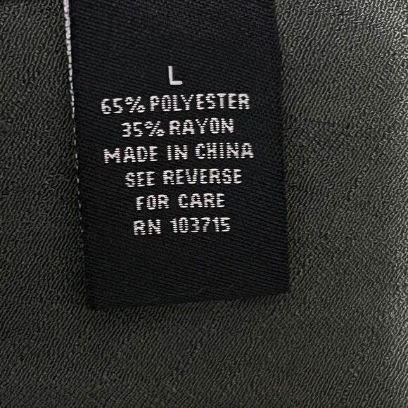 Zac & Rachel Tunic Blouse Women’s Large Top Green Roll Tab Lightweight NWT - Picture 9 of 15